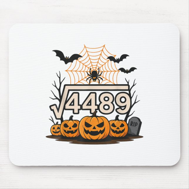 Lustiger Halloween-Quadratwurzel-4489-67-Meme-Math Mousepad (Vorne)