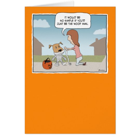 Lustiger Halloween-Schuss-Mann Karte
