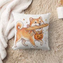 Lustiger Halloween Shiba Inu Hund Baguette Brot Ki