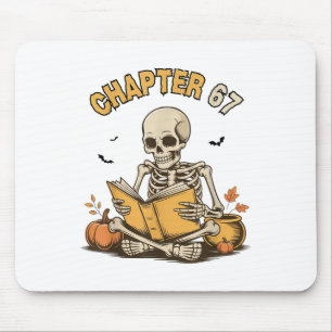 Lustiger Halloween-Skelett-Lesebuch 67 Memes _1  Mousepad