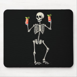 Lustiger Halloween-Skelett-Trinker eines Bloody Ma Mousepad