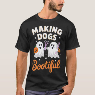 Lustiger Halloween-Tierfriseur macht Hunde schön T-Shirt