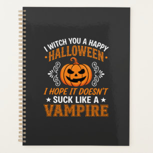 Lustiger Halloween Vampir Kürbis Planer