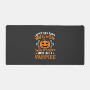 Lustiger Halloween Vampir Kürbis Schreibtischunterlage