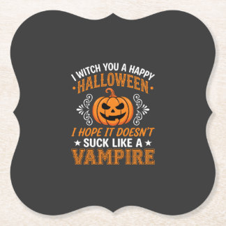Lustiger Halloween Vampir Kürbis Untersetzer
