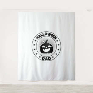 Lustiger Halloween-Vater Halloween-Kürbis Wandteppich