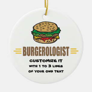 Lustiger Hamburger Keramik Ornament