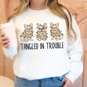Lustiger handgezeichneter französischer Bulldogge Sweatshirt