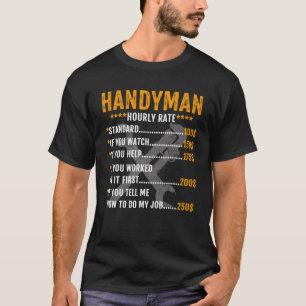 Lustiger Handwerker-Stundensatz Arbeitslohn im Ret T-Shirt