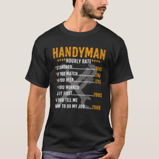 Lustiger Handwerker-Stundensatz Arbeitslohn im Ret T-Shirt