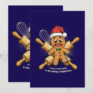 Lustiger "Harter Kampf" Lebkuchenmann Weihnachten