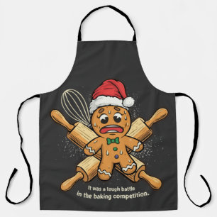 Lustiger "Harter Kampf" Weihnachtsmann aus Lebkuch Schürze