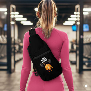 Lustiger harter Keks hebt Hantel Crossbody Bag