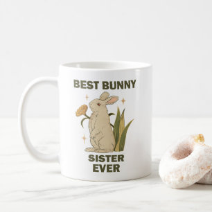 Lustiger Hase, beste Hasenschwester ever, Hasenlie Kaffeetasse