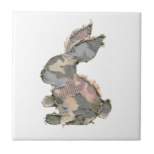 Lustiger Hase Häkeln Patchwork-Tarnung Kaninchen F Fliese