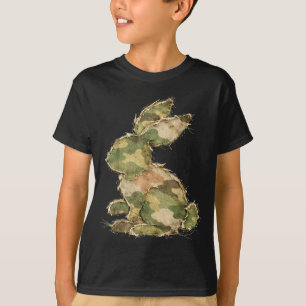 Lustiger Hase Häkeln Patchwork-Tarnung Kaninchen g T-Shirt