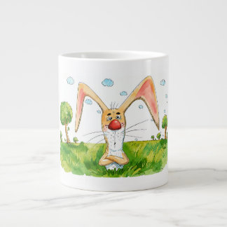 Lustiger Hase mit Haltung Kaffeetasse Jumbo-Tasse