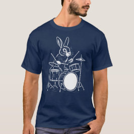 lustiger Hase spielt Schlagzeug T-Shirt