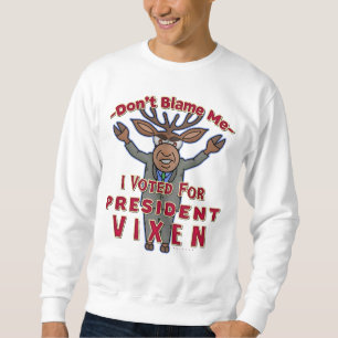 Lustiger hässlicher Weihnachtspräsident Vixen Sweatshirt