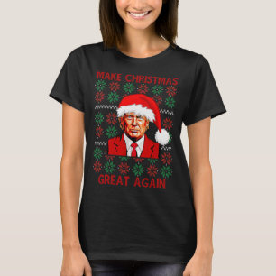 Lustiger hässlicher Weihnachtspullover Trump macht T-Shirt