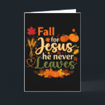 Lustiger Herbst für Jesus, er verlässt den Herbst- Karte<br><div class="desc">Lustiger Herbst für Jesus, er verlässt den Herbst-Christen nicht</div>