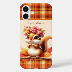 Lustiger Herbst-Saison-Eichhörnchen Name hinzufüge iPhone 16 Plus Hülle