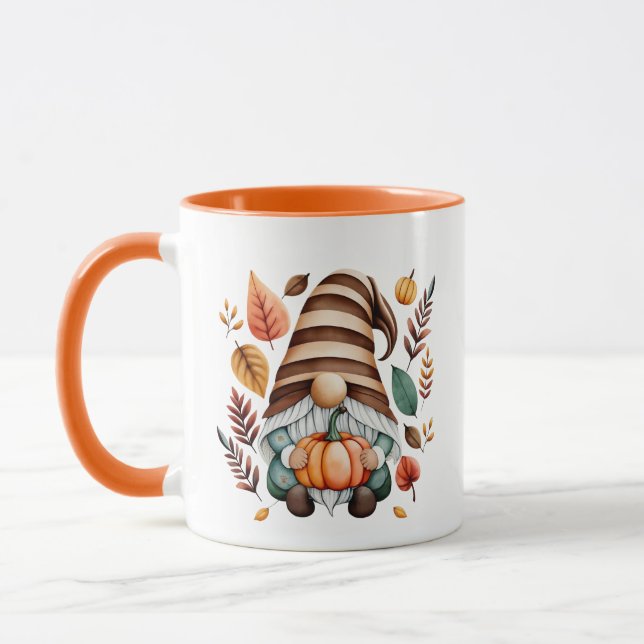 Lustiger Herbst-Saison-Gnom Tasse (Links)