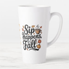 Lustiger Herbst-Spruch auf personalisiertem Kaffee Milchtasse