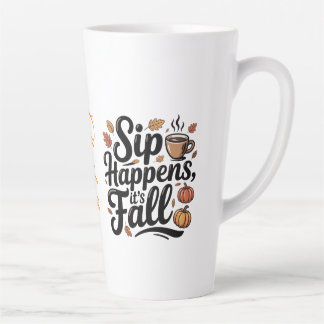 Lustiger Herbst-Spruch auf personalisiertem Kaffee Milchtasse