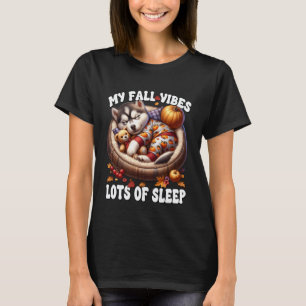 Lustiger Herbst-Spruch für Husky-Vater und Husky-M T-Shirt