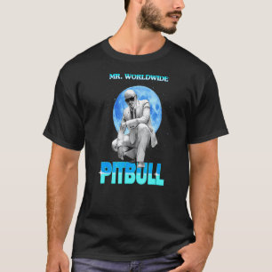 Lustiger Herr Weltweiter Pit Bull Sänger Liebt Mus T-Shirt