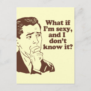 Lustiger Herren Retro-Stil Humor Postkarte