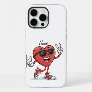 Lustiger Herz-Cartoon Personalisieren Telefonhülle iPhone 16 Pro Max Hülle