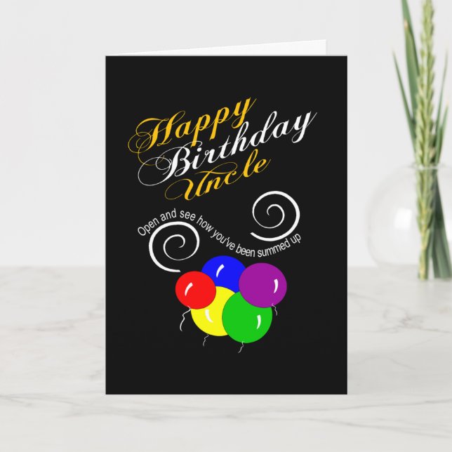 lustiger herzlichen Glückwunsch zum Geburtstag Onk Karte (Vorderseite)
