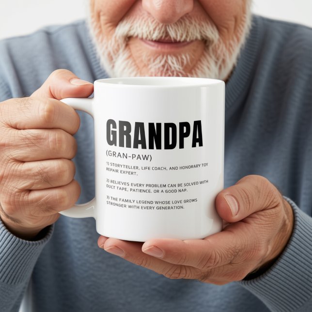 Lustiger herzlicher Opa-Definition Kaffeetasse (Von Creator hochgeladen)