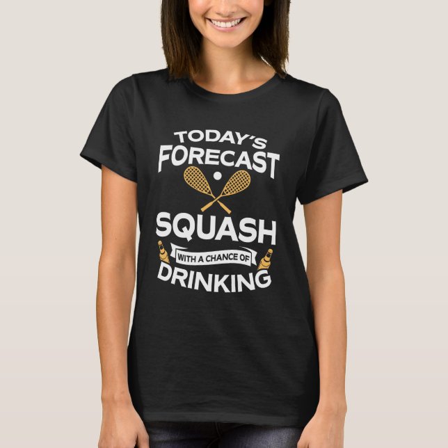 Lustiger heutiger Prognosen-Kürbis mit dem Trinken T-Shirt (Vorderseite)