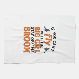 Lustiger Hexenbesen Großes Mädchen Halloween-Shirt Geschirrtuch