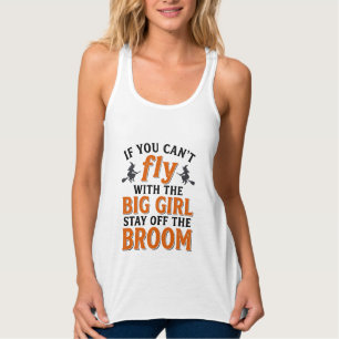 Lustiger Hexenbesen Großes Mädchen Halloween-Shirt Tank Top