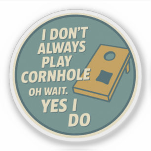 Lustiger Hinterhof-Spiele-Enthusiast Cornhole-Spie Aufkleber