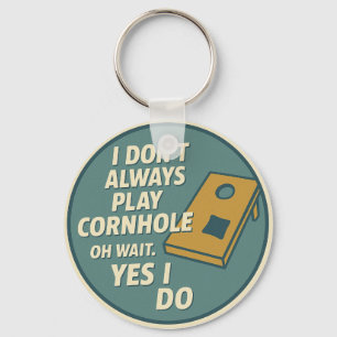 Lustiger Hinterhof-Spiele-Enthusiast Cornhole-Spie Schlüsselanhänger