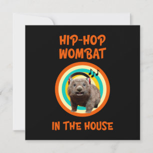 Lustiger Hip-Hop-Wombat im Haus