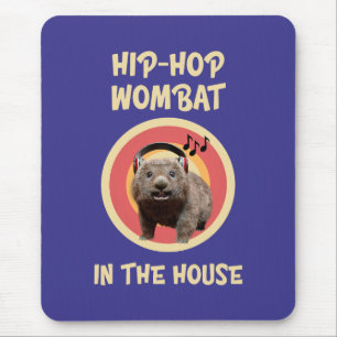 Lustiger Hip-Hop-Wombat im Haus Mousepad