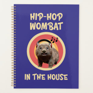Lustiger Hip-Hop-Wombat im Haus Planer