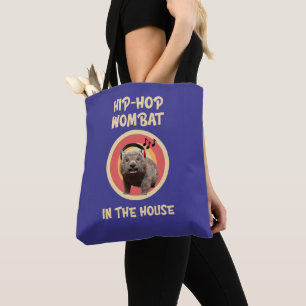 Lustiger Hip-Hop-Wombat im Haus Tasche