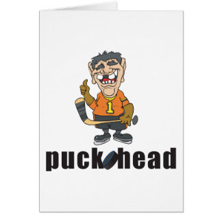 Lustiger Hockey-Puck-Kopf