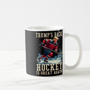 Lustiger Hockey-Trump-Spieler Cool Vintage-Eishock Kaffeetasse
