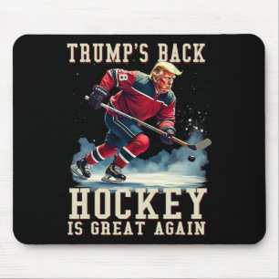 Lustiger Hockey-Trump-Spieler Cool Vintage-Eishock Mousepad