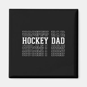 Lustiger Hockey-Vater Layered Text Vater Coach Spi Magnet