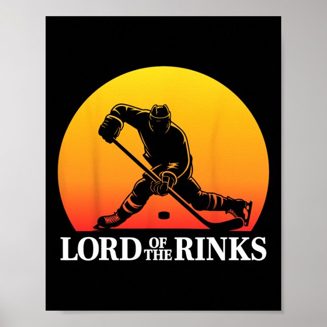 Lustiger Hockeyspieler-Eisbahnpun  Poster (Vorne)