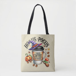 Lustiger Hokuspokus Ich brauche Kaffee Hexe Tasche